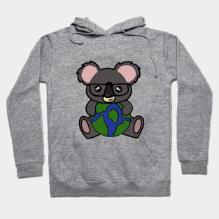 Cute Koala Bear, Earth Day Environmental Awareness Hoodie